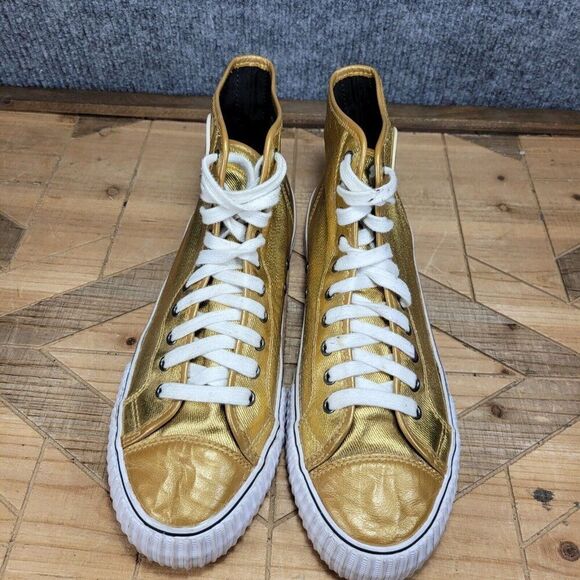 PF FLYERS Posture Foundation Gold High Top Sneakers Shoes Athletic Men's Size 13 - Picture 3 of 12